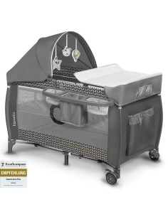 Бебешка кошара Lionelo Sven Plus с комарник, подложка за...