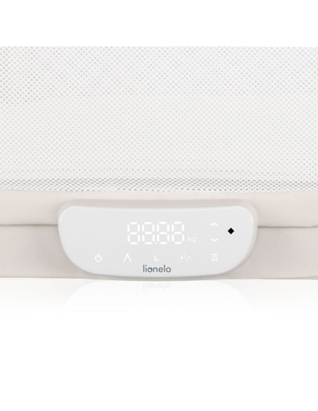 Бебешка кошара Next to me Lionelo Coral люлееща се, с вградена везна