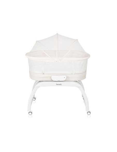 Бебешка кошара Next to me Lionelo Coral люлееща се, с вградена везна