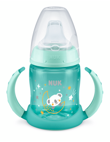 NUK First Choice РР Шише за сок 150мл. със силиконов накрайник 6-18м. Glow in the Dark - Син