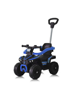 Количка за яздене с дръжка "ATV" синя