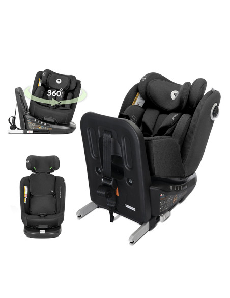 СТОЛ ЗА КОЛА AURIGA BLACK i-Size 40-150 CM ISOFIX,