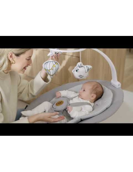 Бебешка люлка 2 в 1 с кош Lionelo Bella, 5 режима на люлеене, нощен режим, автоматичен старт, 12 мелодии