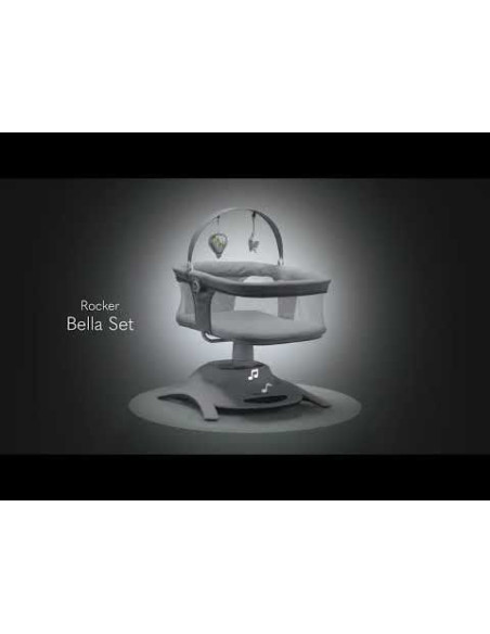 Бебешка люлка 2 в 1 с кош Lionelo Bella, 5 режима на люлеене, нощен режим, автоматичен старт, 12 мелодии