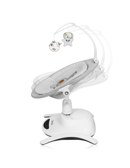 Бебешка люлка 2 в 1 с кош Lionelo Bella, 5 режима на люлеене, нощен режим, автоматичен старт, 12 мелодии