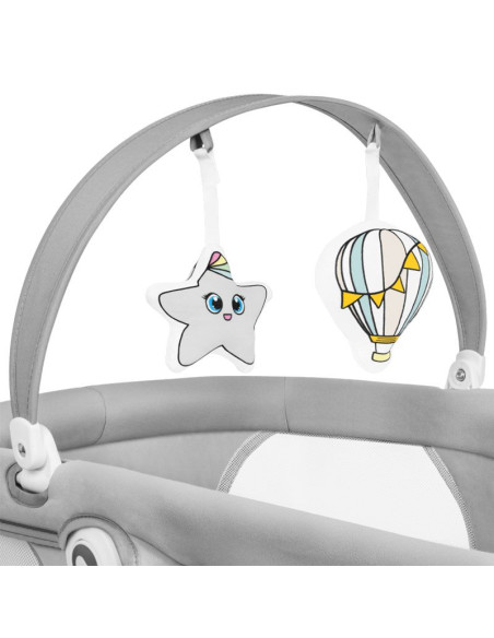 Бебешка люлка 2 в 1 с кош Lionelo Bella, 5 режима на люлеене, нощен режим, автоматичен старт, 12 мелодии