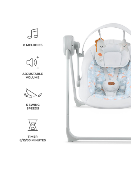 Kinderkraft SWINGEE бебешка люлка сива