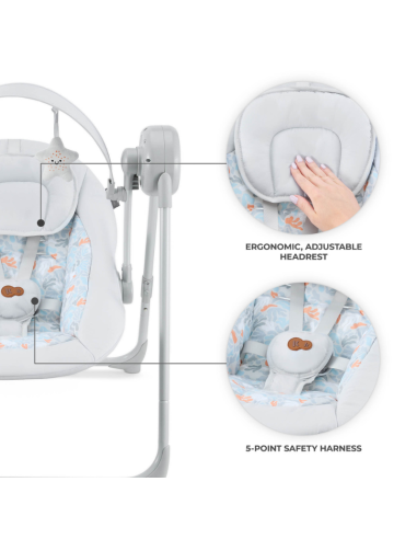Kinderkraft SWINGEE бебешка люлка сива