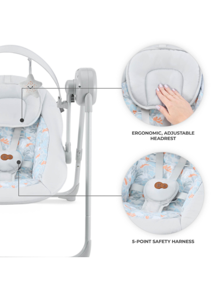 Kinderkraft SWINGEE бебешка люлка сива
