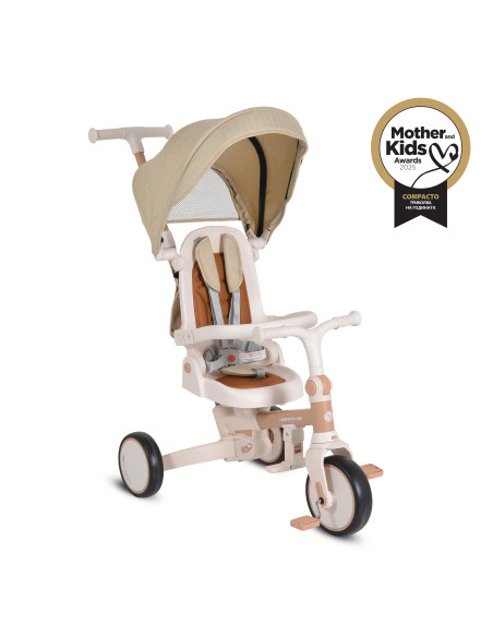 Триколка Compacto 4в1 бежов