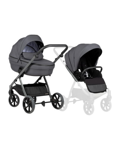 Tutis UNO 6+ бебешка количка 2в1 169 Antracite