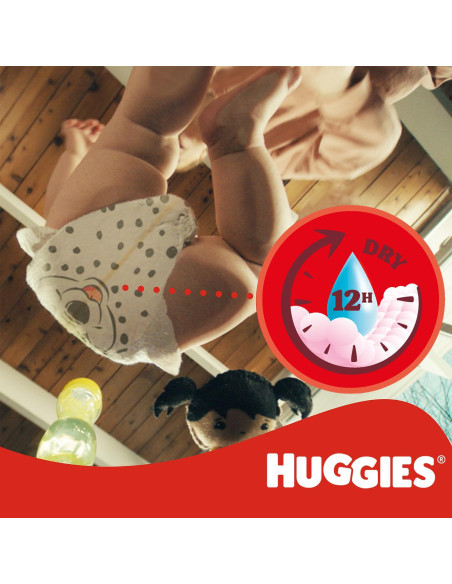 Huggies Бебешки пелени Little Movers 4, 7-18кг,  66 бр.