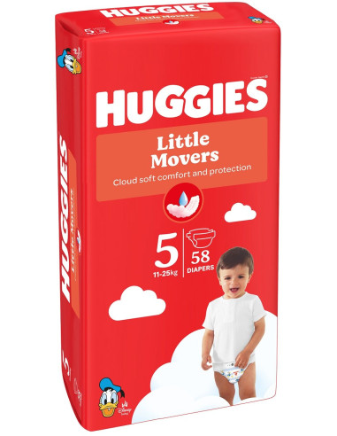 Huggies Бебешки пелени Little Movers 5,...