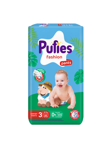 Pufies гащички Fashion 3, 50бр, 6-11кг, Maxi Pack