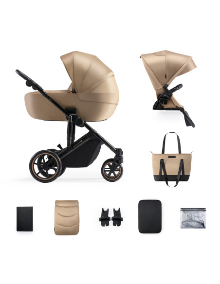 Kinderkraft Prime 2 бебешка количка 2в1 SANDROSE BEIGE
