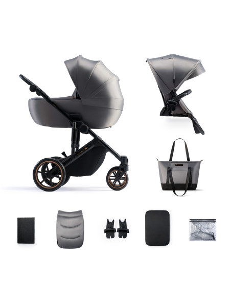 Kinderkraft Prime 2 бебешка количка 2в1 SHADOW GREY