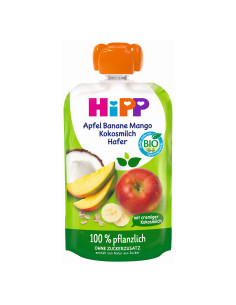 HIPP 47011 БИО Ябълка, Банан, Манго, Кокосово мляко и...
