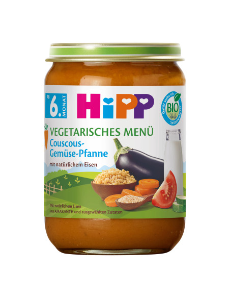 HIPP Био Кус Кус Със Зеленчуци 6218, храна за бебе, 190 гр