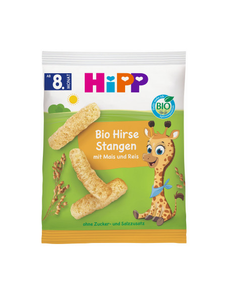 HIPP 3564 БИО Пръчици с просо , зърнен снакс, 30 гр