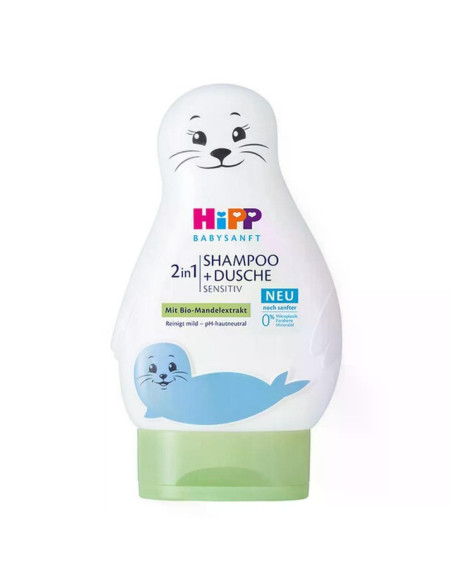 HIPP Babysanft 90124 2 в 1 Шампоан и Душ гел, измивна пяна, 200 мл