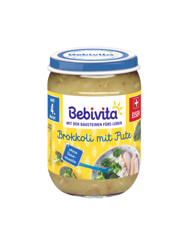 BEBIVITA Броколи, пуешко 1730, пюре, 190 гр