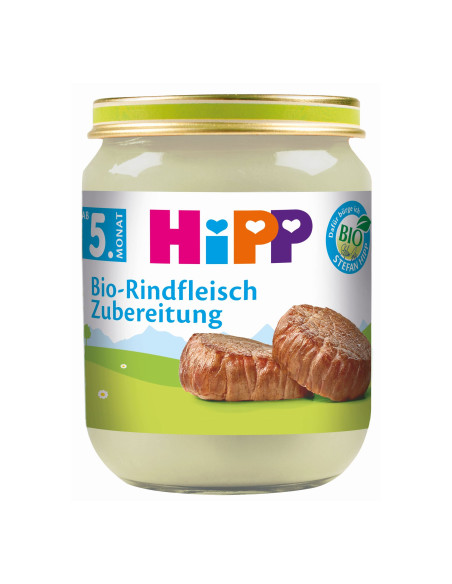 HIPP Заготовка от телешко месо 6010, пюре, 125 гр