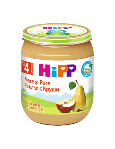 HIPP Круша с ябълка 4320, пюре, 125 гр