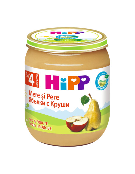 HIPP Круша с ябълка 4320, пюре, 125 гр