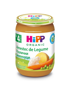 HIPP Различни зеленчуци 4070, пюре, 190 гр