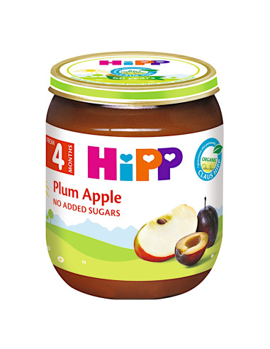 HIPP Сливи, ябълки 4204, пюре, 125 гр