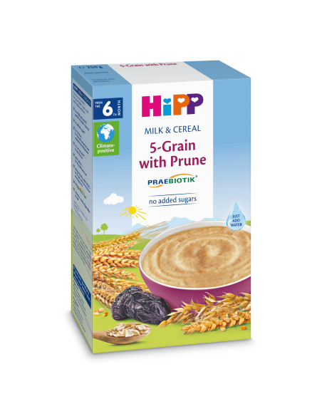 HIPP 2918 5 зърнени култури със Сливи, инстантна каша, 250 гр