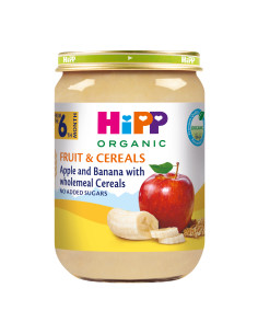 HIPP пълнозърнеста, ябълки, банани 4803, каша, 190 гр