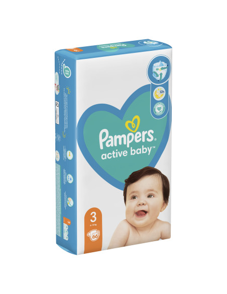 PAMPERS Active Baby Миди VPP, пелени, S3, 66бр.