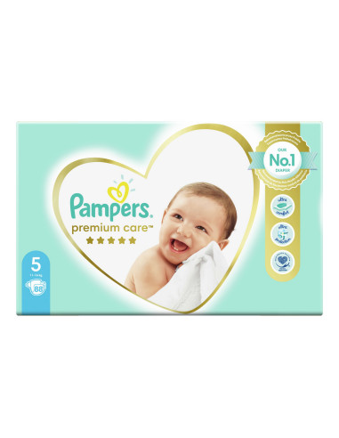 PAMPERS Premium Care Джуниър MB, пелени, S5, 88бр.