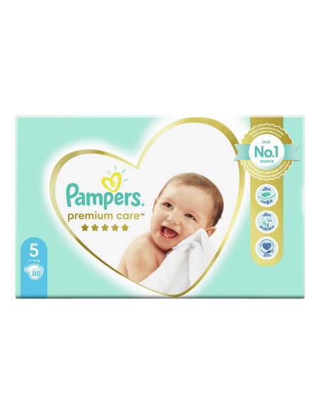 PAMPERS Premium Care Джуниър MB, пелени, S5, 88бр.