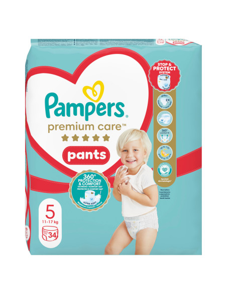 PAMPERS Premium Care, гащички, S5, 34бр.