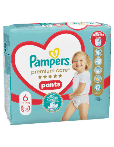 PAMPERS Premium Care, гащички, S6, 31бр.