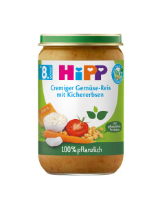 HIPP 61500 БИО Зеленчуци с ориз и нахут, пюре, 220 гр