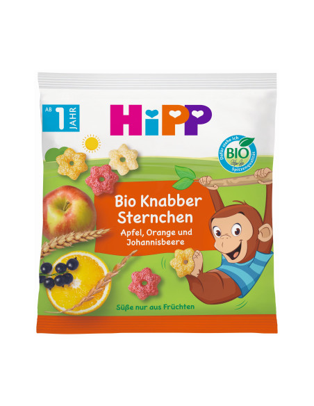 HIPP Звездички с плодове 3557, храна за бебе, 30 гр