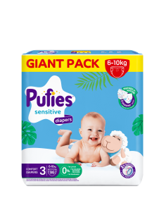 Pufies пелени Sensetive 3, 96 бр, 6-10 кг, Giant Pack