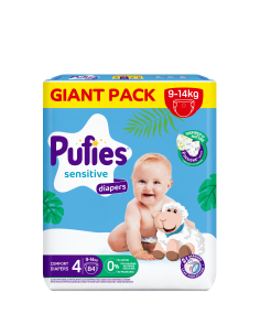 Pufies пелени Sensetive 4, 84 бр, 9-14 кг, Giant Pack