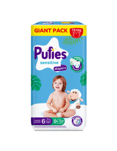 Pufies Пелени Sensitive 6 62бр Giant Pack