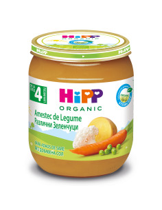 HIPP Различни зеленчуци 4013, пюре, 125 гр