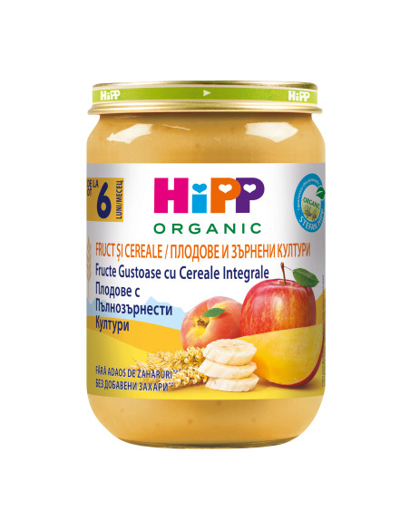 HIPP Каша пълнозърнеста, плодова 4800, каша, 190 гр