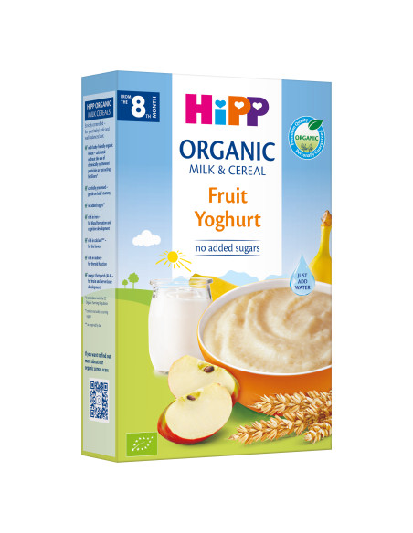 HIPP 3311 Пребиотик с плодове и йогурт, инстантна каша, 250 гр