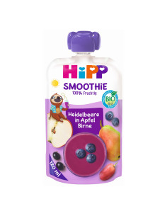 HIPP 84002 HiPPiS БИО Ябълка, Круша, Боровинки, смути,...