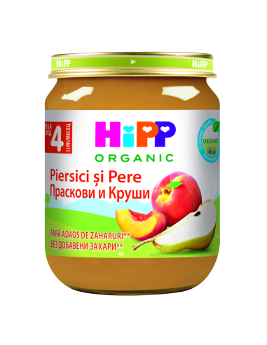 HIPP 4205 Праскова с круша, пюре, 125 гр