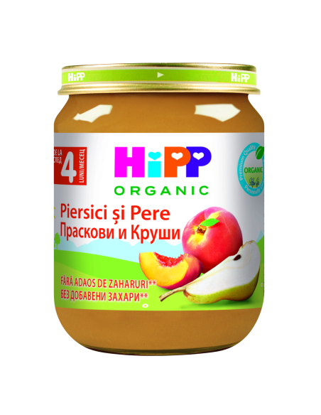 HIPP 4205 Праскова с круша, пюре, 125 гр