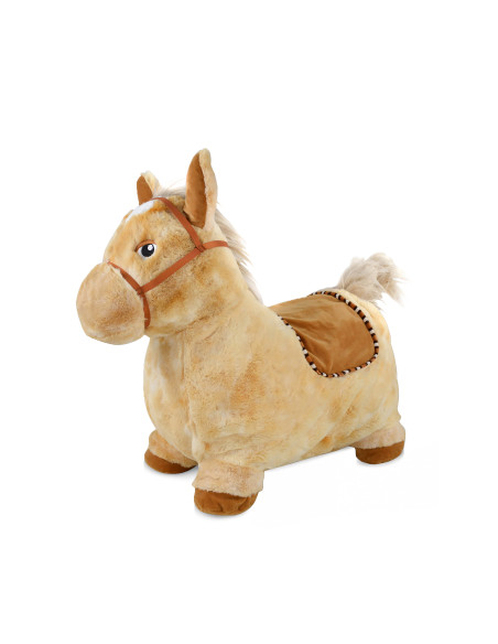 Детско подскачащо конче със звук кафяво