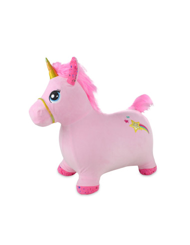 Детско подскачащо конче със звук розово